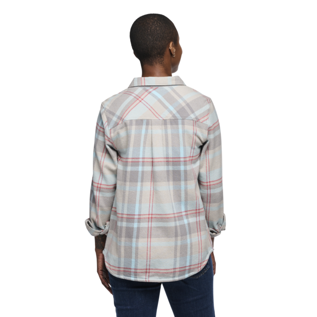 Black Diamond Project Flannel damen-Flanellhemd, zinnfarben-blau kariert