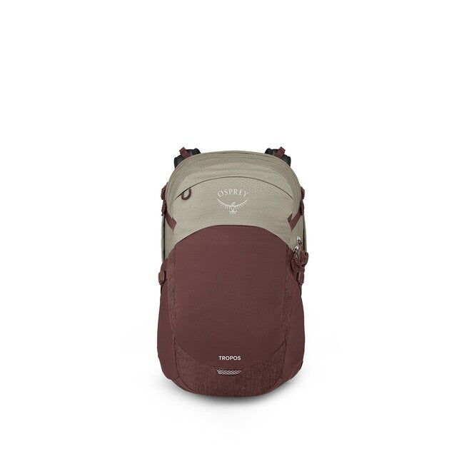 OSPREY Tropos City Backpack, Sawdust Tan/Raisin Red