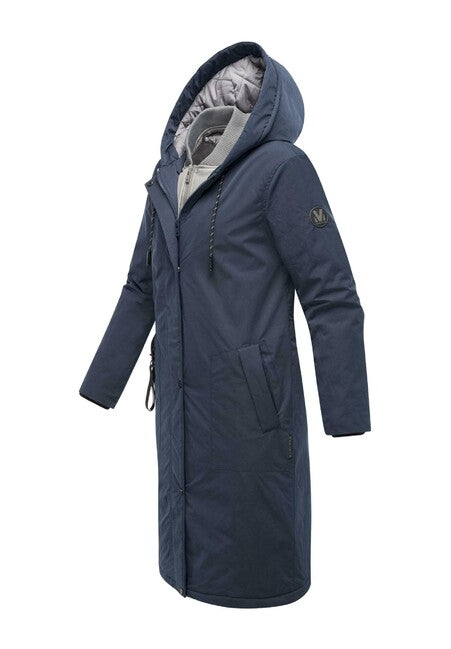 Marikoo Ledalaa damen Winterparka mit Kapuze, navy blau