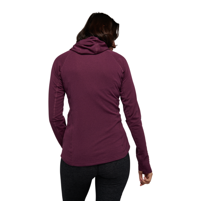 Black Diamond Coefficient LT Hybrid damen-Hybrid-Sweatshirt, brombeere