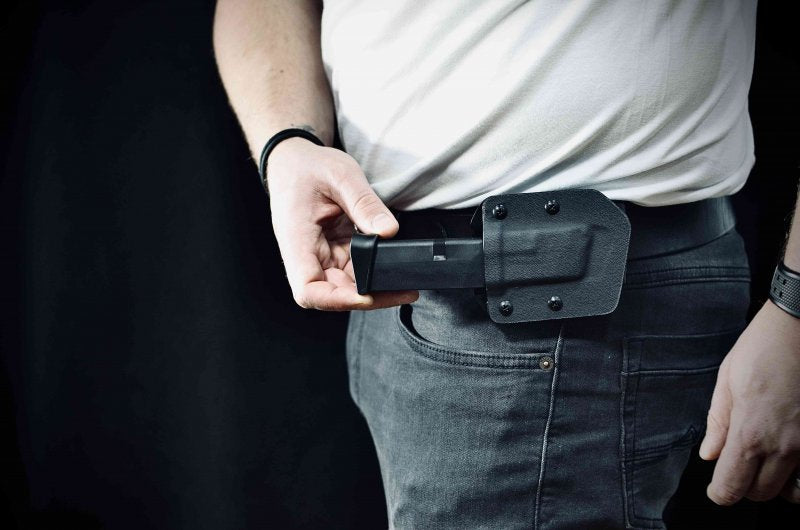 Falco Kydex Horizontálne puzdro F905 2021 pre jeden zásobník Glock 19, čierne ľavé