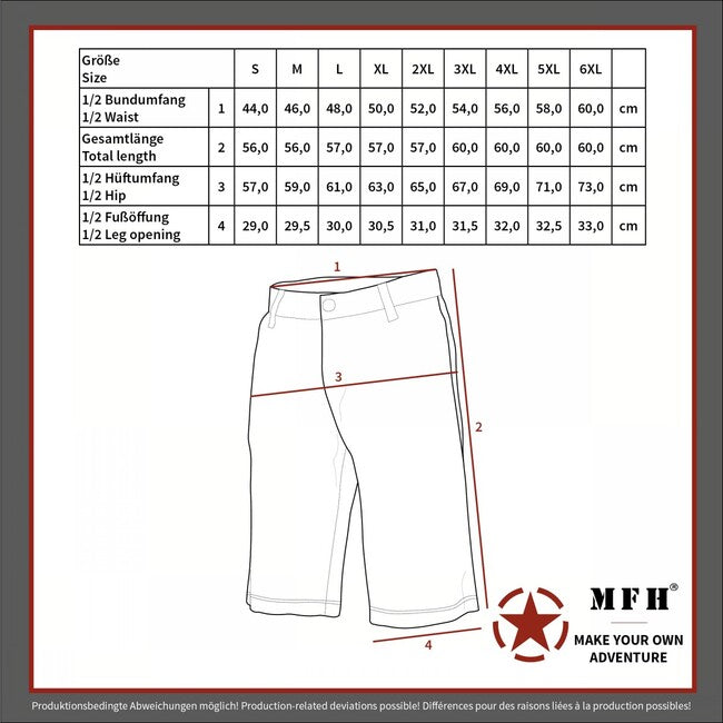 MFH Combat Shorts, Black