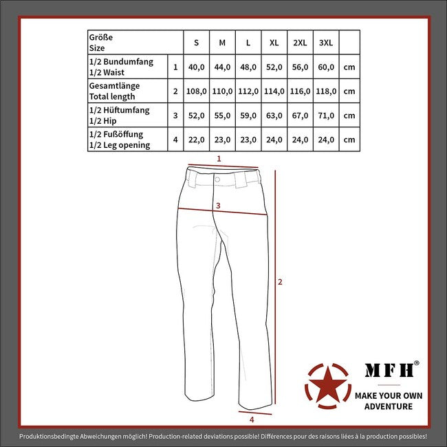 MFH Professional Mission Combat Pants Ny/Co Rip Stop, Coyote Tan
