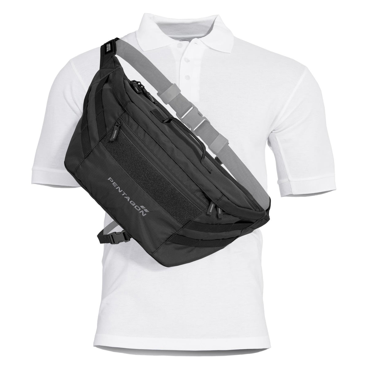 Pentagon Tasche cez rameno Telamon, schwarz