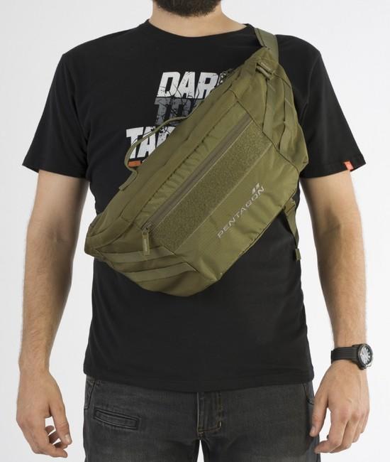 Pentagon Tasche cez rameno Telamon, schwarz