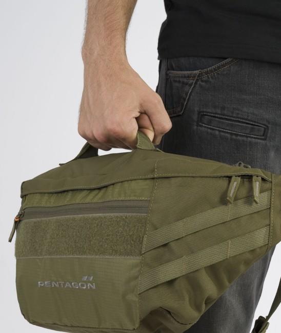 Pentagon Tasche cez rameno Telamon, schwarz