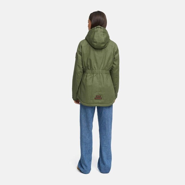 Marikoo Bikoo damen Winterjacke mit Kapuze, olive leaf