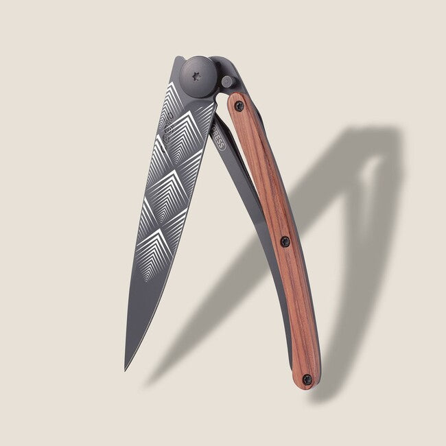 Deejo Tattoo Μαχαίρι Πτυσσόμενο Art Déco, μαύρο coralwood