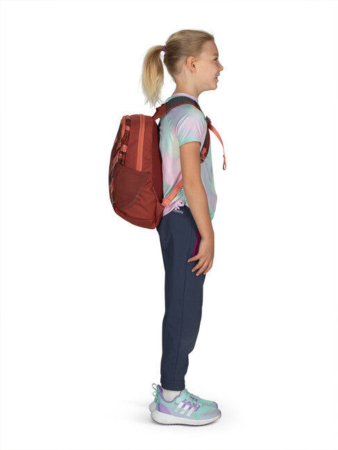 OSPREY Daylite Jr Daypack, Brush Strokes Print/Red Canyon