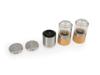 Origin Outdoors Bamboo Salz- und Pfefferstreuer aus Bambus