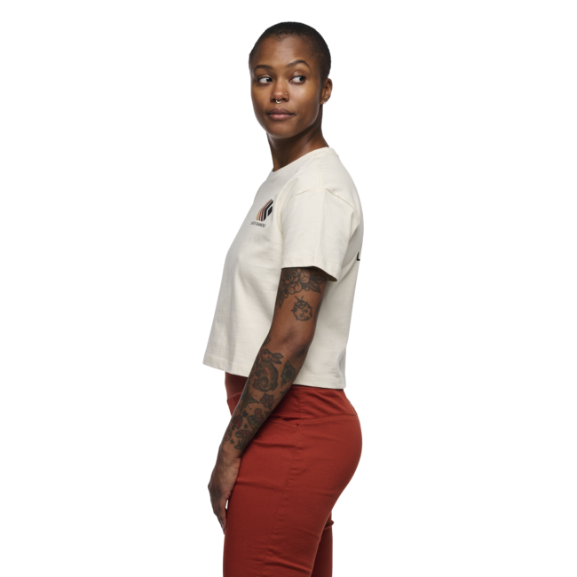 Black Diamond Women's Crop T-Shirt Faded, Off White