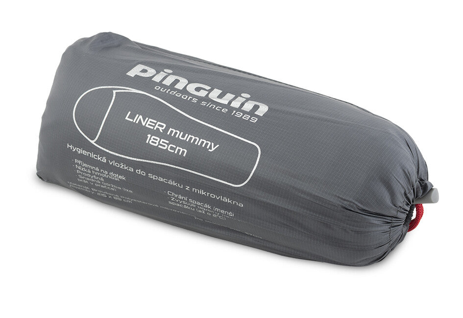 Pinguin Hygienical Liner Mummy Sleeping Bag Insert, Grey 185cm
