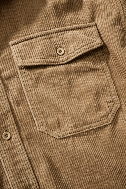 Brandit Corduroy Classic Πουκάμισο με Μακριά Μανίκια, Καμηλό