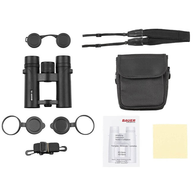 MFH Bauer Outdoor SL 8x26 Binoculars, Waterproof, Black