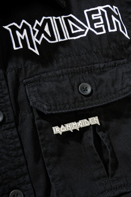 Brandit Iron Maiden Eddy Πουκάμισο Μακριά Μανίκια Vintage, Μαύρο