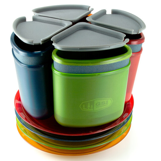 GSI Outdoors Infinity 4 Person Compact Tableset, Multicolor