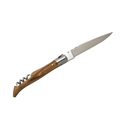 baladeo Tradition Pocket Knife with Corkscrew, Ash Wood Handle