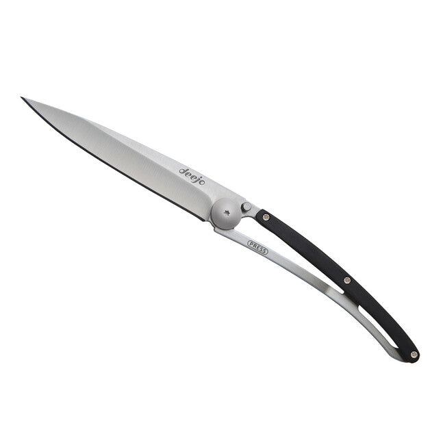 Deejo Folding Knife Wood Ebony
