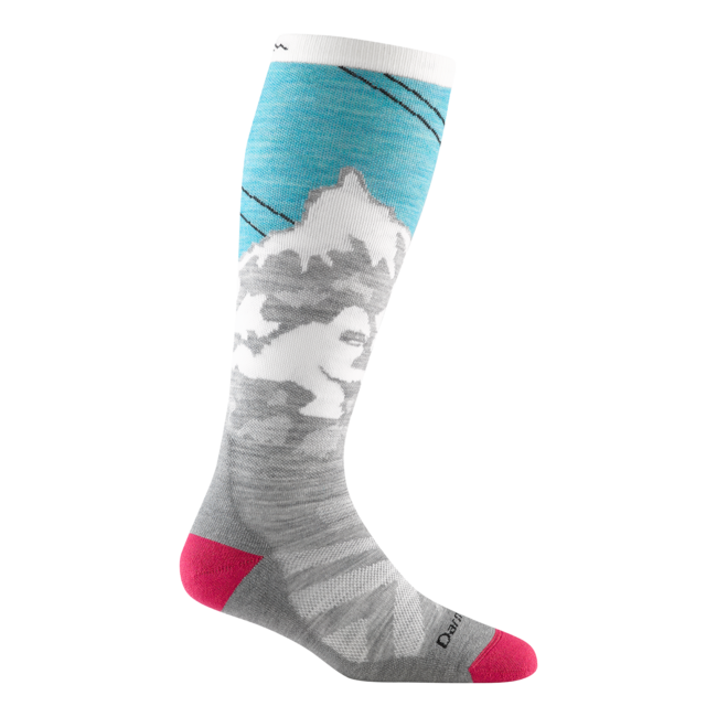 Darn Tough Yeti OTC Socks, Aqua, Midweight Cushioned
