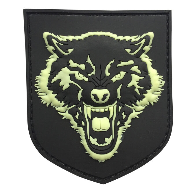 WARAGOD 3D Wolf PVC Aufnäher Glow patch