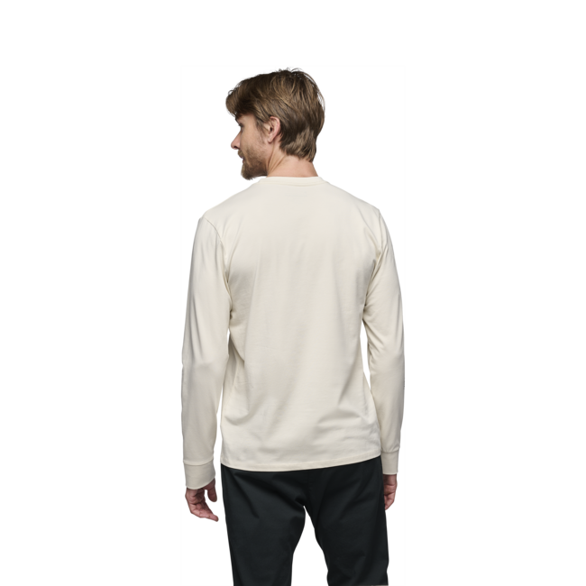 Black Diamond Heritage Wordmark herren langarm-T-shirt, off white