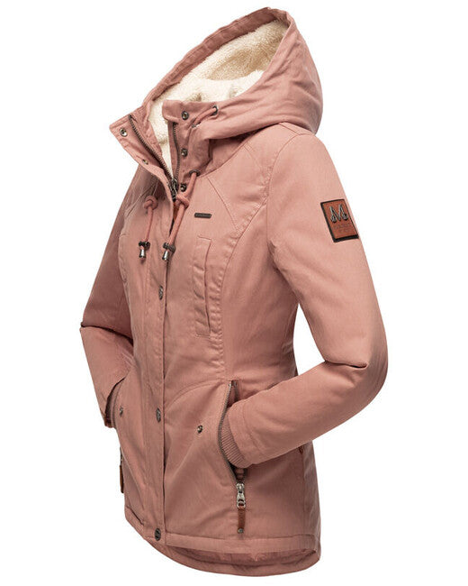 Marikoo Bikoo damen winterparka mit kapuze, terracotta
