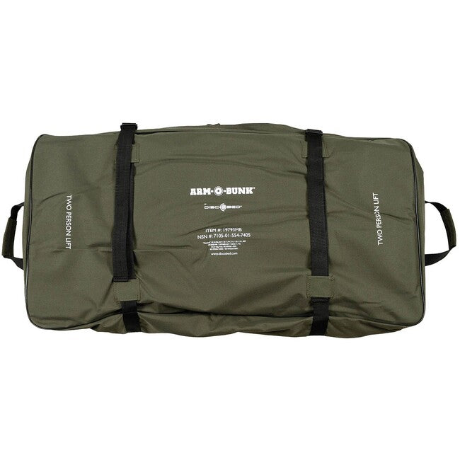 Disc-O-Bed Folding Cot with Side Pocket Arm-O-Bunk, OD Green