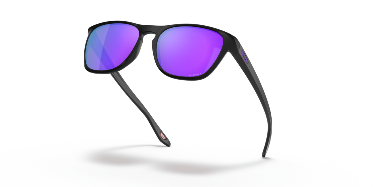 Oakley MANORBURN Sunglasses, Matte Black Frame, Prizm Violet Lenses, 56