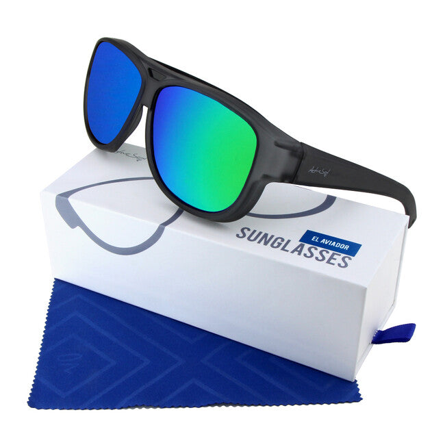 ActiveSol El Aviador Fitover Children's Polarized Sunglasses, Grey/Mirror