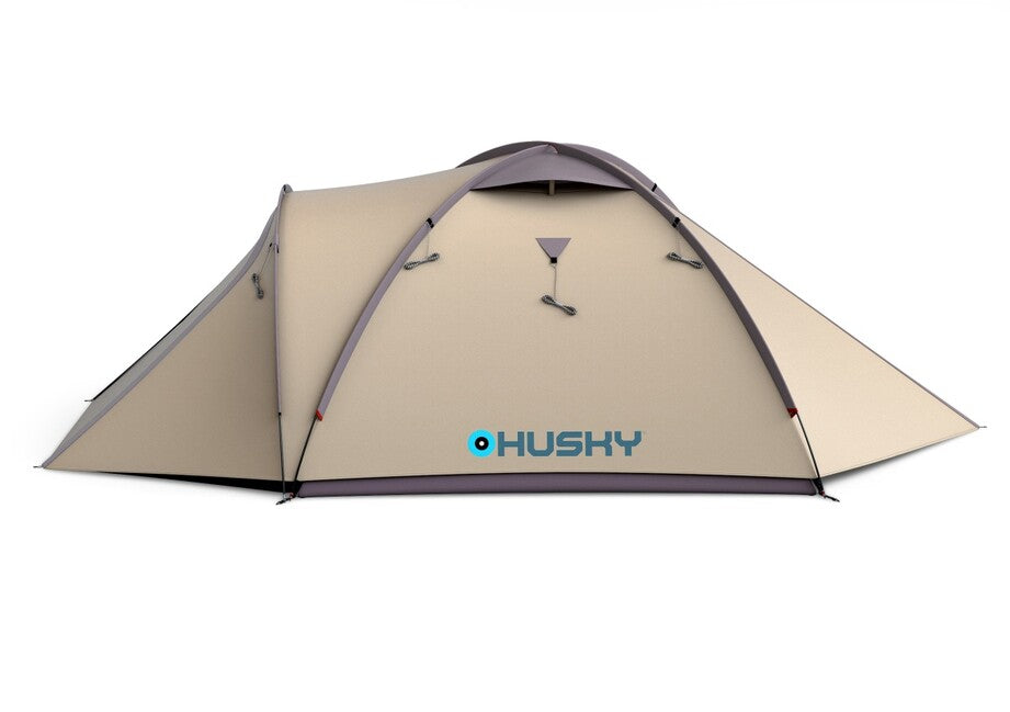 Husky Bizon 3 Plus Familien-Trekkingzelt für 3 Personen, light brown