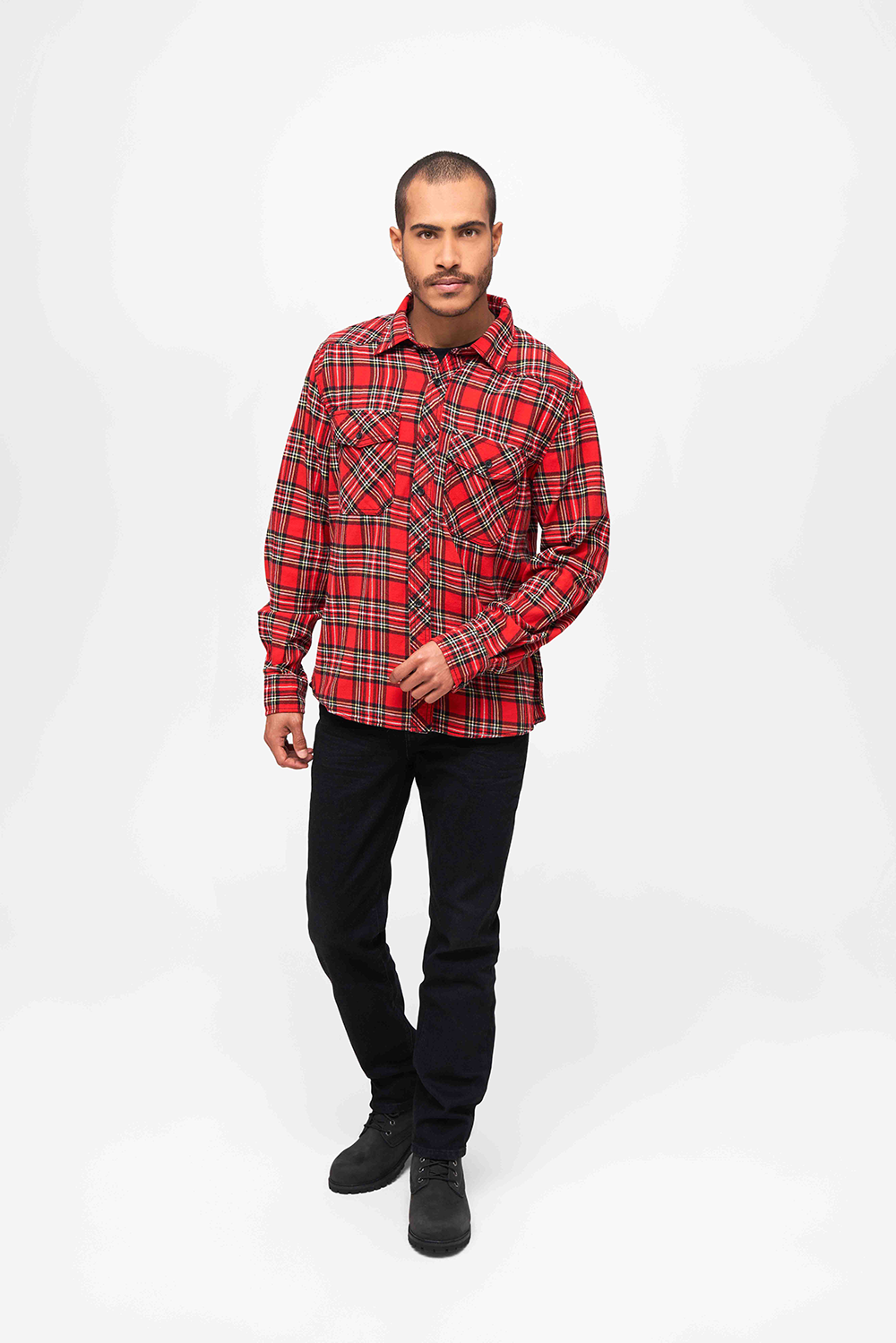 Brandit Check košeľa s dlhými rukávmi, tartan
