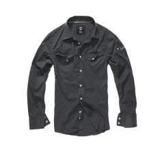 Brandit Slimfit Hemd, schwarz