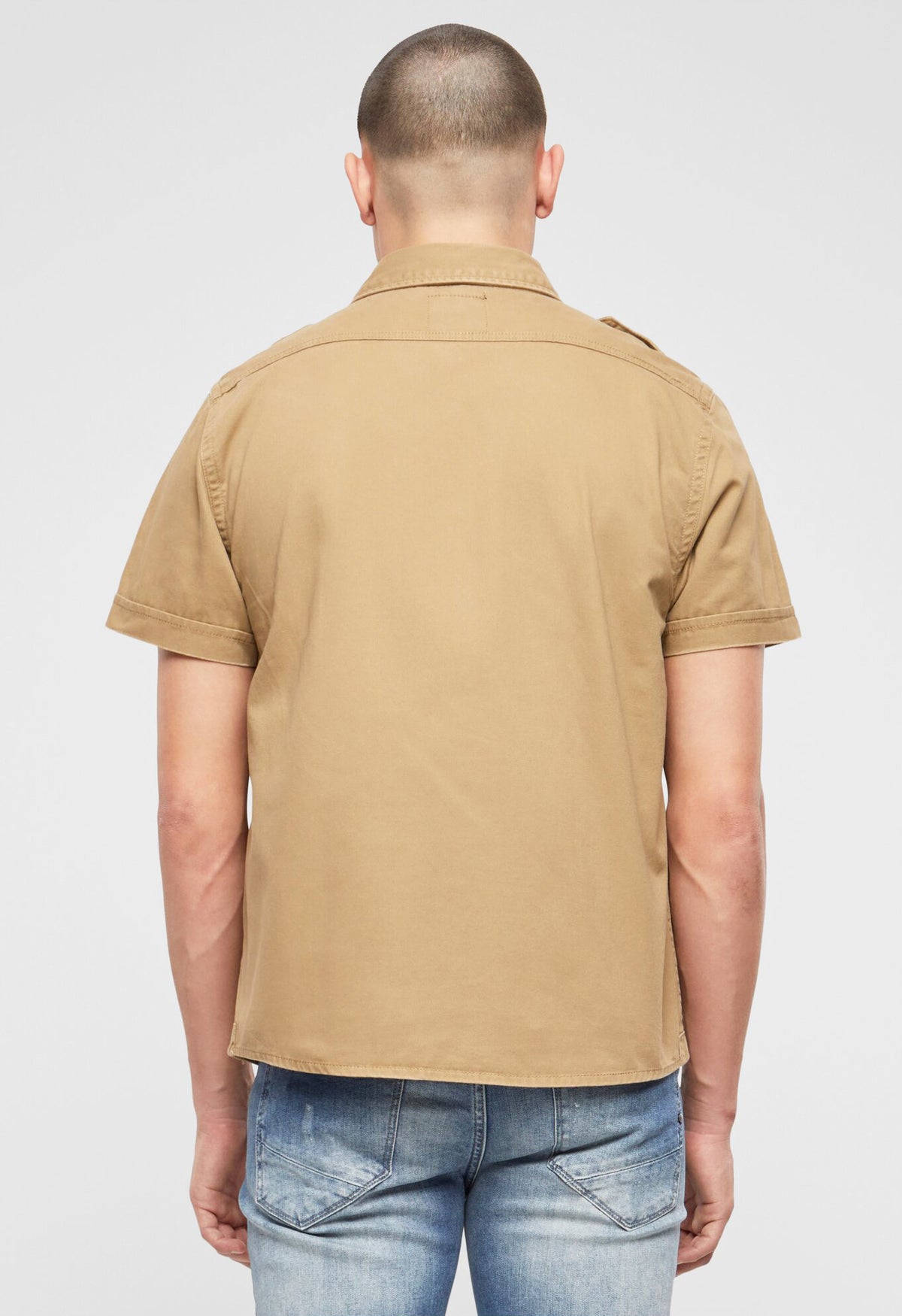 Brandit Vintage pánska košeľa s krátkym rukávom 1/2, Khaki