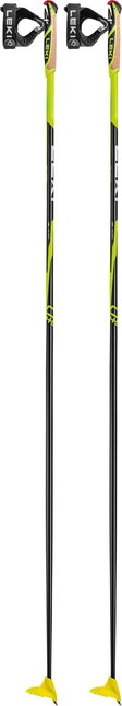 LEKI CC 450 Running Ski Poles, Neon Yellow/Black-White