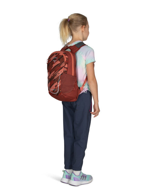OSPREY Daylite Jr Daypack, Brush Strokes Print/Red Canyon