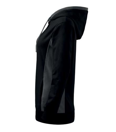 Malfini Kangaroo Φούτερ Γυναικείο 280g/m2, μαύρο-γκρι