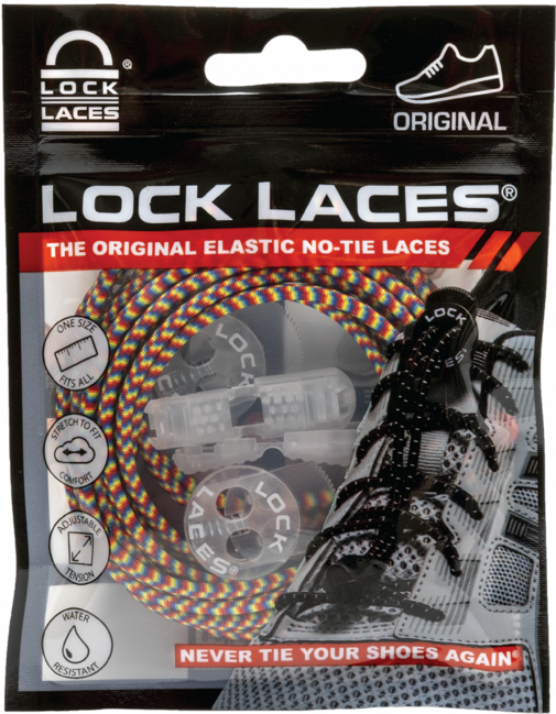 Lock Laces Shoelaces, Rainbow