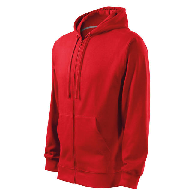 Malfini Men's Trendy Zipper Sweatshirt 300 g/m², Red