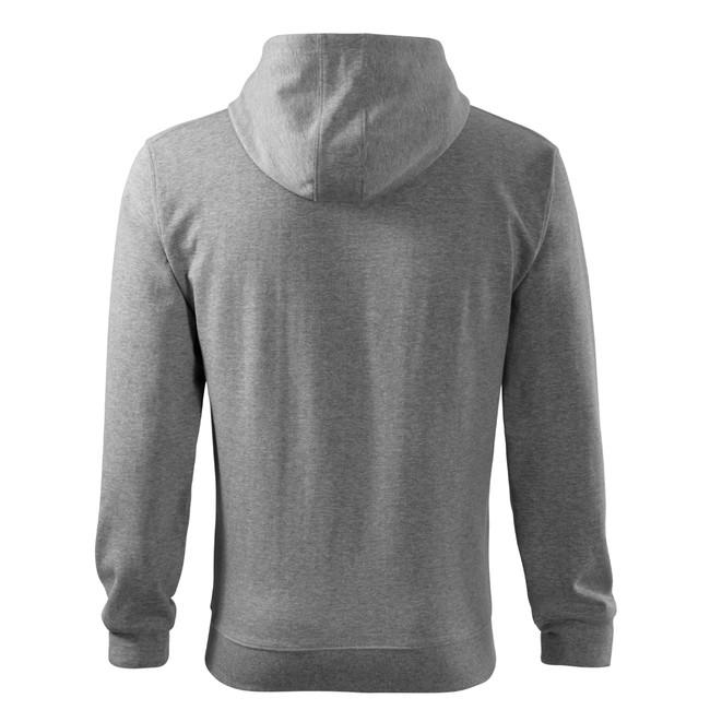 Malfini Trendy Zipper herren-Sweatshirt 300g/m2, grau