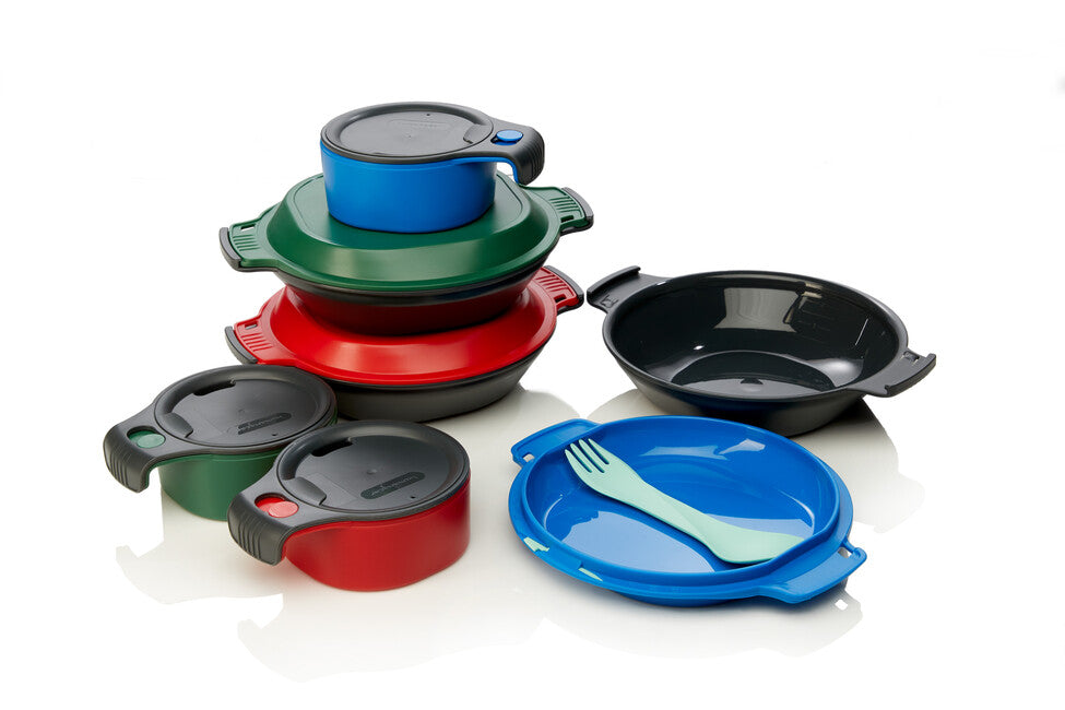 Humangear GoKit Mess Kit Charcoal-Red Deluxe