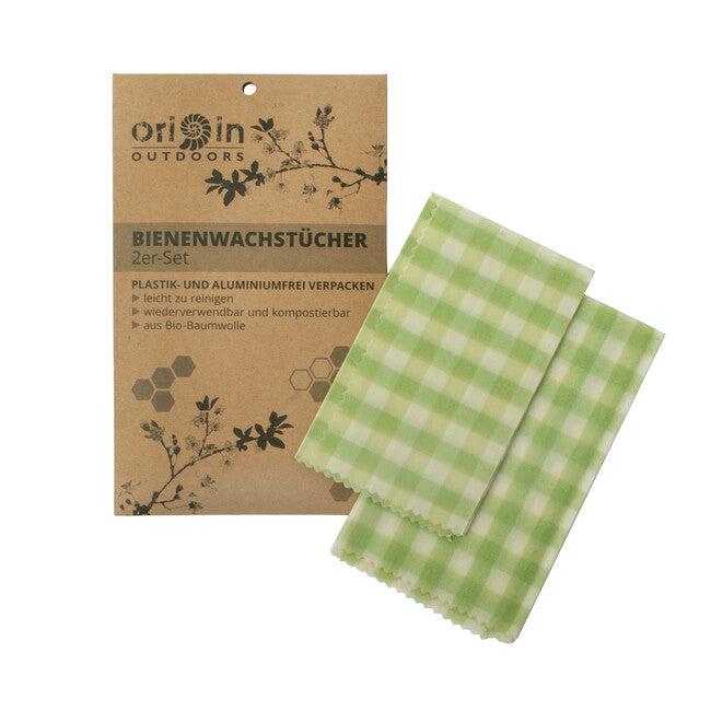 Origin Outdoors Περιτυλίγματα Τροφίμων από Κερί Μέλισσας, Σετ 2 Μεγεθών