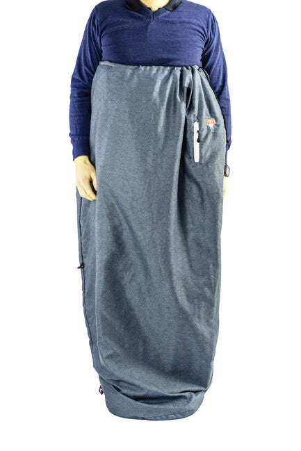 Grüezi-Bag Feater Heated Sleeping Bag Liner with USB Interface, Navy Blue