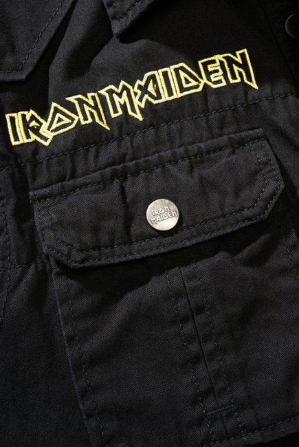 Brandit Iron Maiden Vintage Ärmelloses Hemd, Schwarz