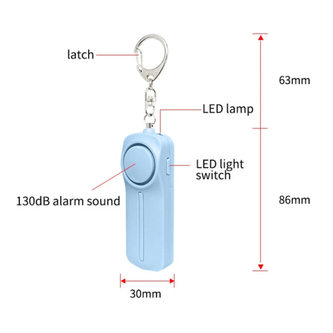 W&G SHIELD SOS Personal Alarm with LED Light and Pull Trigger Chain, Yellow
