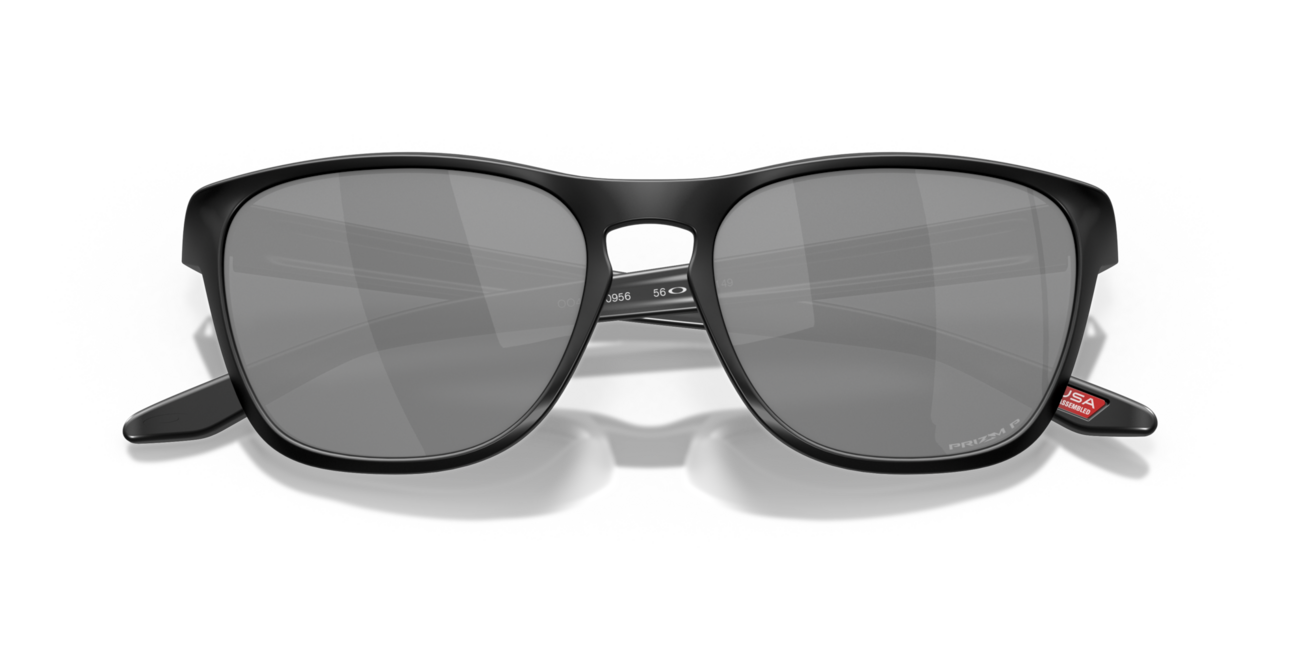 Oakley Manorburn Sunglasses, Matte Black Frame, Prizm Black Polarized Lenses, 56
