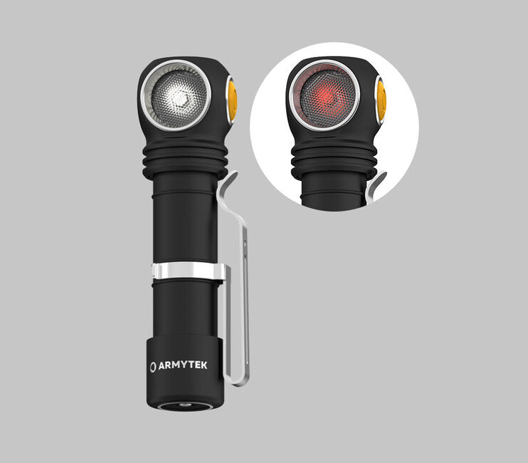 ArmyTek Wizard C2 WR Magnet White & Red LED Headlamp, Magnetic Mount, Battery Powered, 1100 lm, 3 h, 65 g