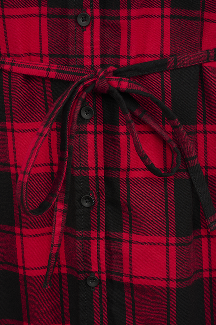 Brandit Gracey damen langarmshirt ohne ärmel, rot schwarz