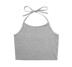 Brandit Neckholder Tanktop, grey melange
