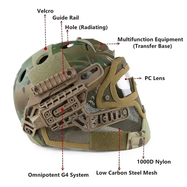 DRAGOWA Tactical Hammer Tactical Helmet, ACU (uncertified)