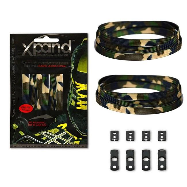 Xpand Elastic šnúrky do topánok, woodland